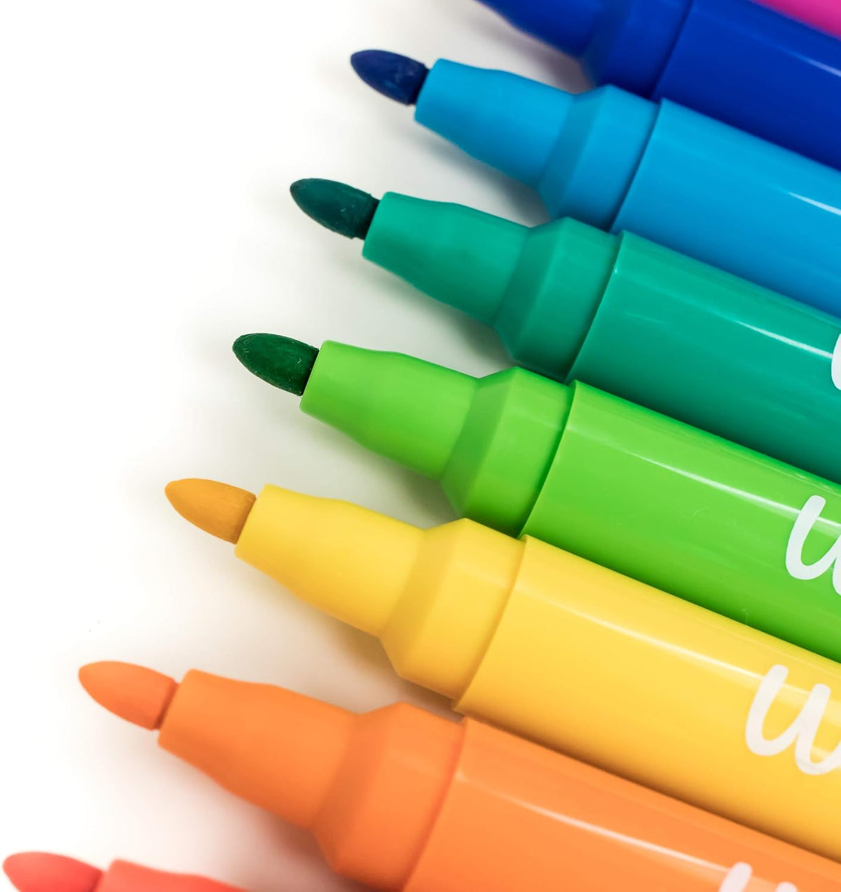 WallDeca Kids Dry Erase Markers Washable 13 Pck Pastel Fine Tip Skinny Pens