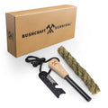 Bushcraft Survival Ferro Rod Fire Starter Kit & Backpacking Multitool | Flint and Steel