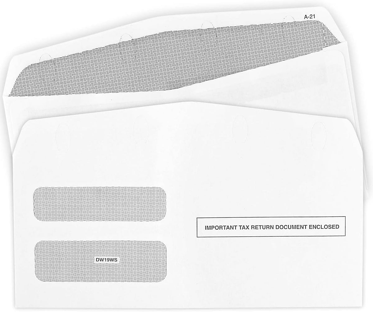 1099 Nec Tax Envelopes, Designed for Printed 1099 Laser NEC Forms from Quickbooks or