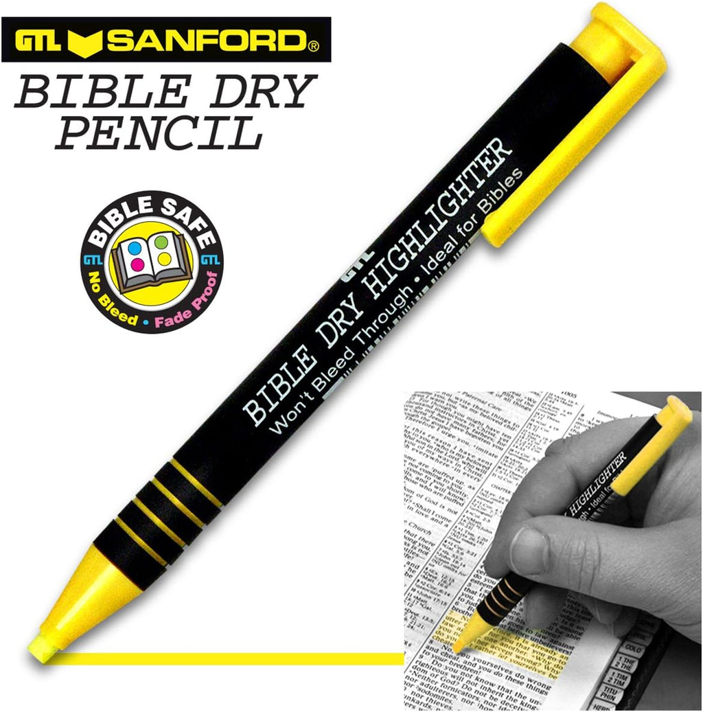 G.T. Luscombe Bible Dry Refill, Colorful Highlighter, No Bleed Through, Study, Journaling