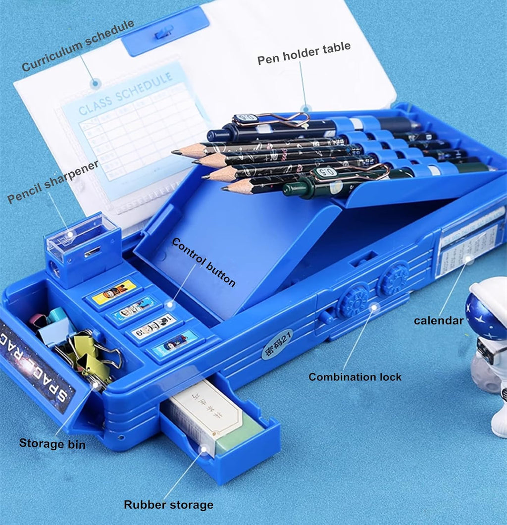 Pop up Multifunction Pencil Case for Kids Astronaut Spacesuit Pen Box Bag Pencil Holder
