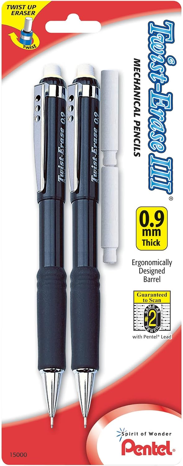 Pentel Twist-Erase III Mechanical Pencil, (0.9mm)