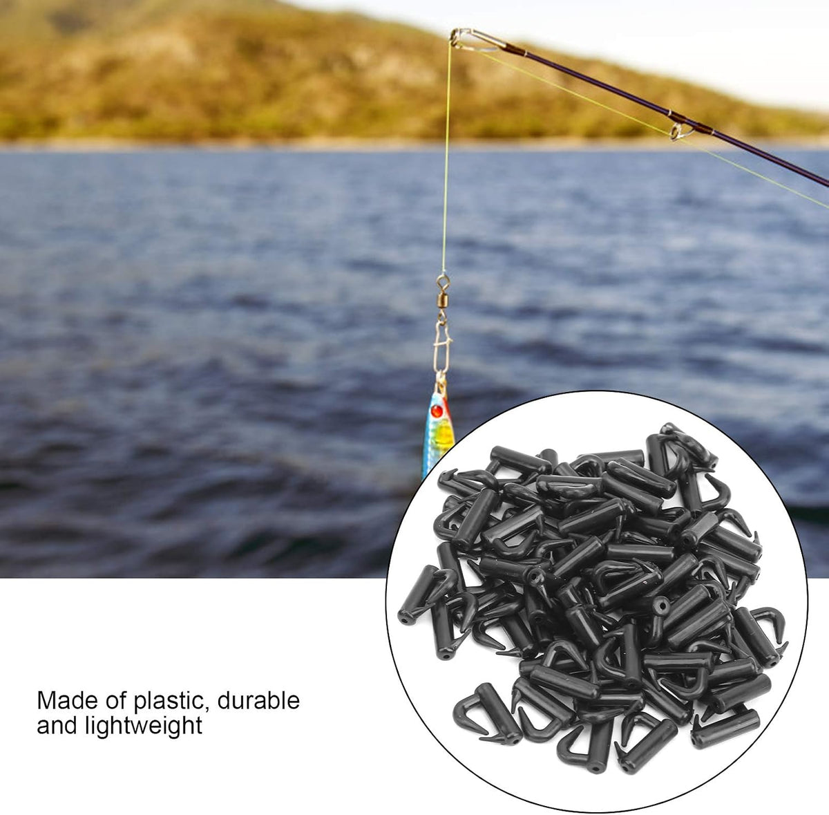 120Pcs Fishing Clevis Snaps, Plastic Snaps Fishing Tool Accessories for Replacement