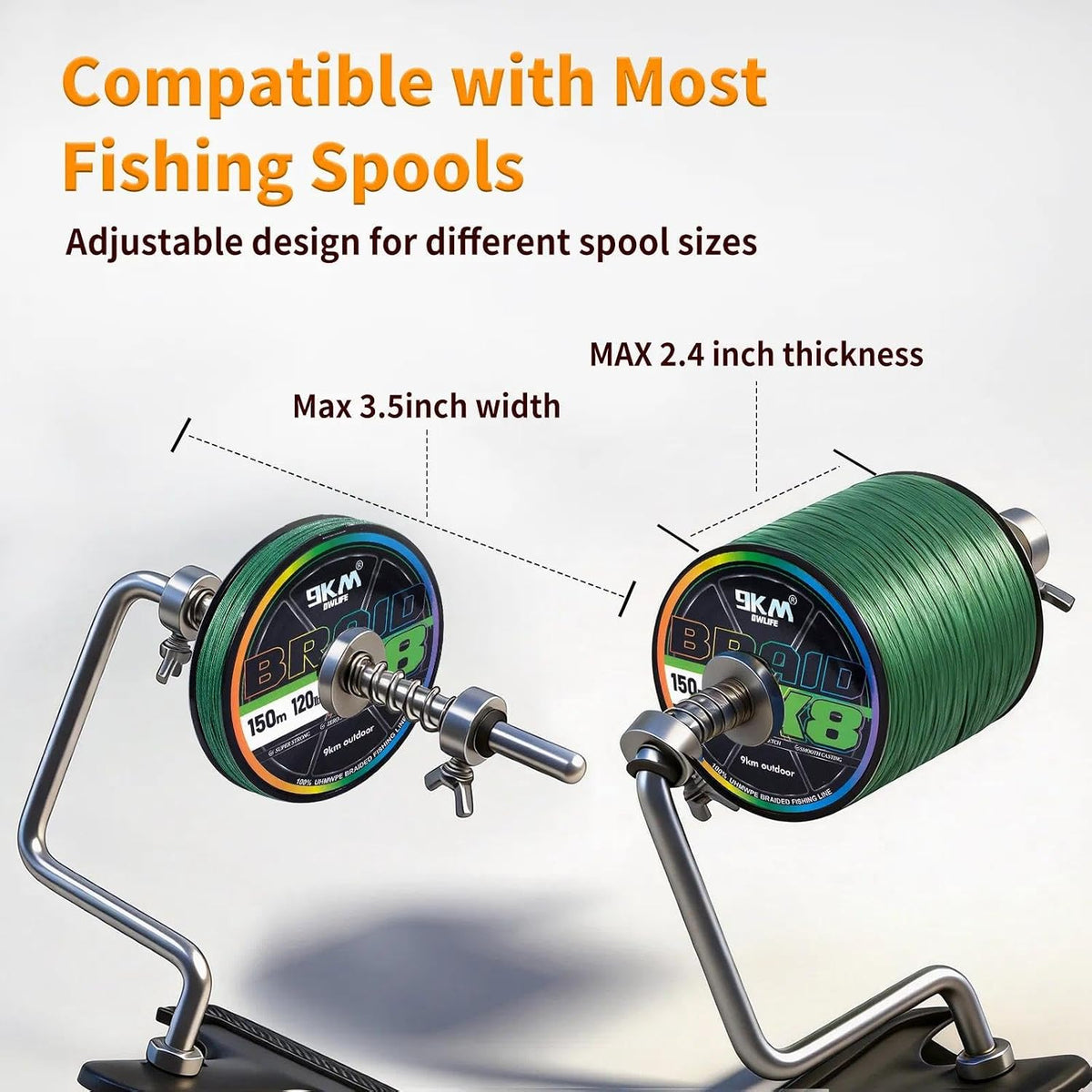 9KM DWLIFE Fishing Line Spooler, Lline Reel Winder with Tension Control