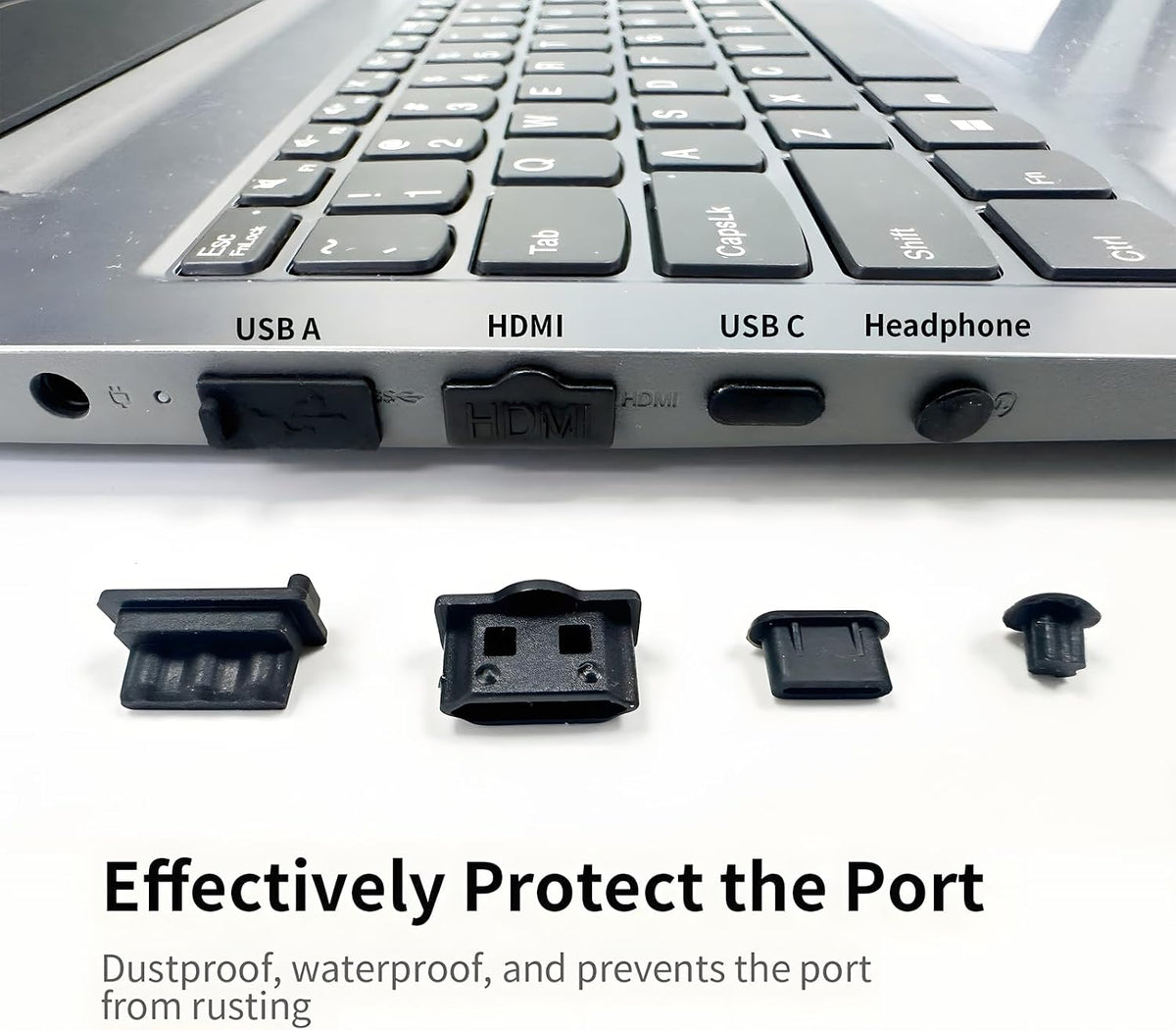 42x USB Dust Cover Port Plugs,7 Types USB Cap Port Stopper for USB Type-C, USB A Female