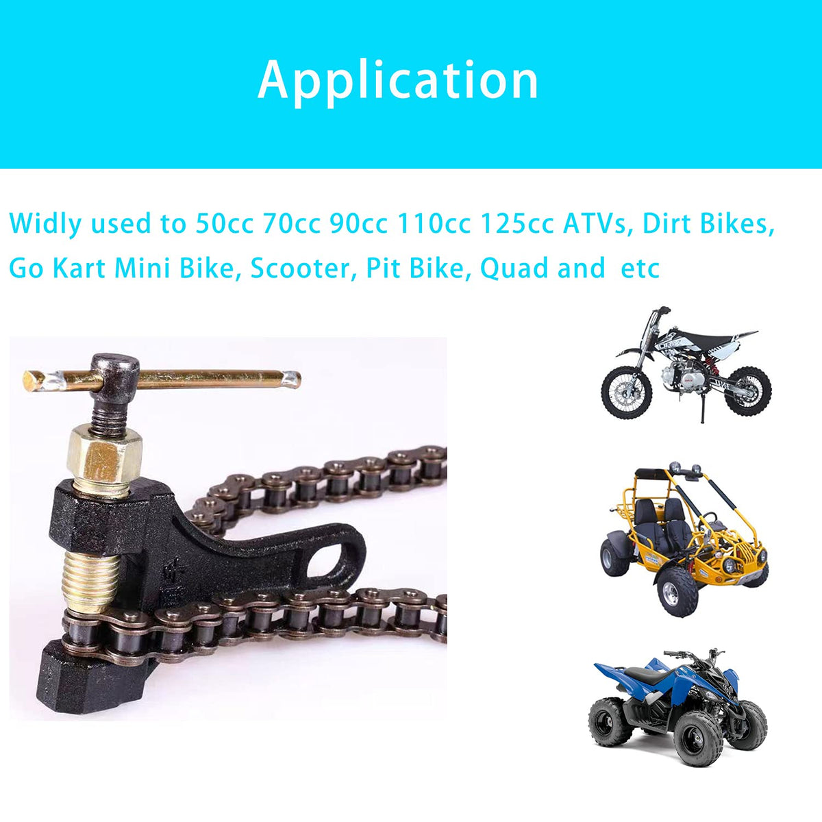 LUPING Chain Breaker Tool 420-530 for Dirt Bike Motorcycle Roller Chains