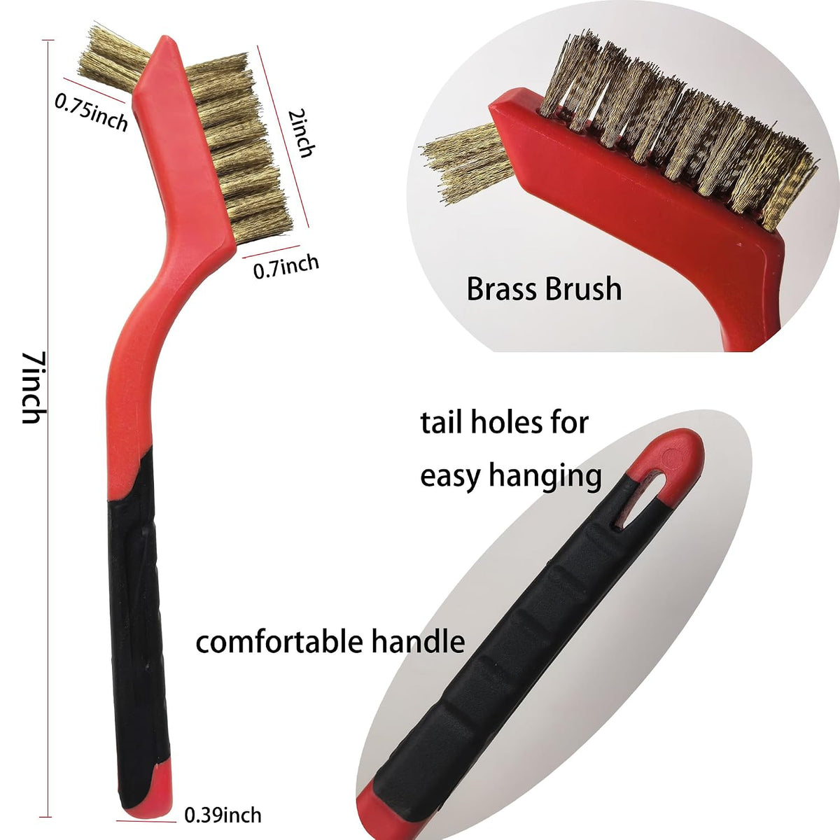 6 Pcs Brass Wire Cleaning Brush Set, Anti-Static Non-Scratch Polishing Brushes for