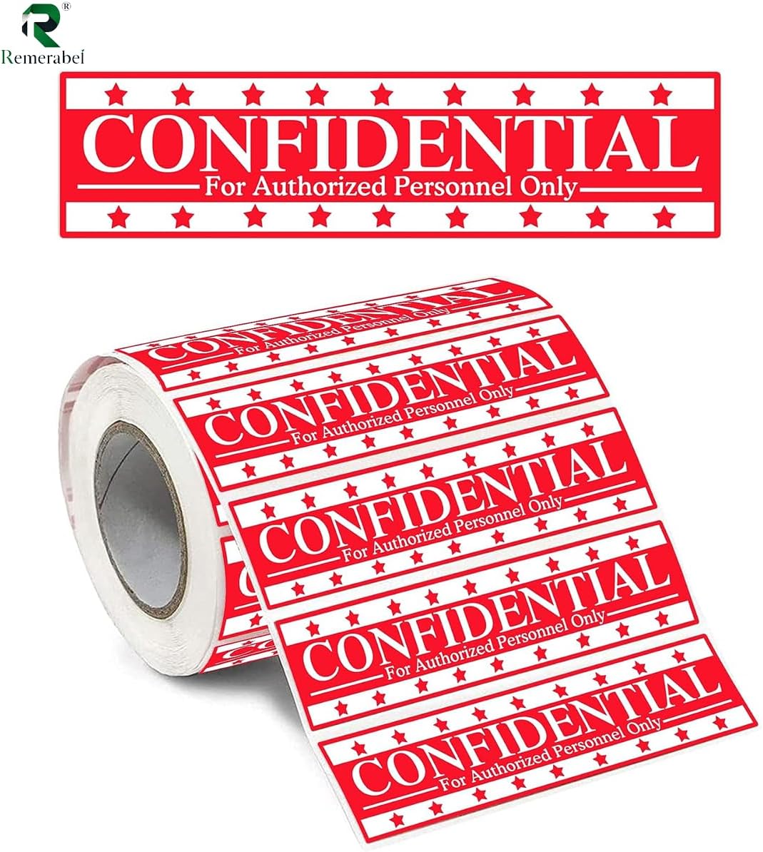4x1 Inch Red Confidential Stickers, 500 Pcs Confidential Labels for File