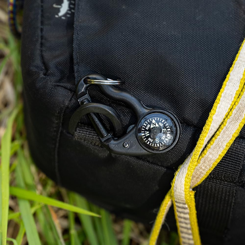 Sun Company MagniComp - Compass/Magnifier Carabiner | Carabiner with Luminous Compass and