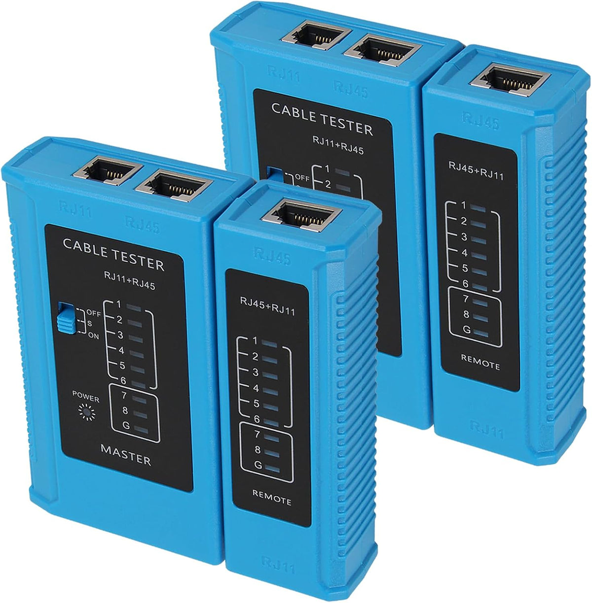 2Pcs LAN Cable Tester RJ45 RJ11 RJ12 Network Ethernet Tester for Cat5 Cat5e Cat6 Cat6a