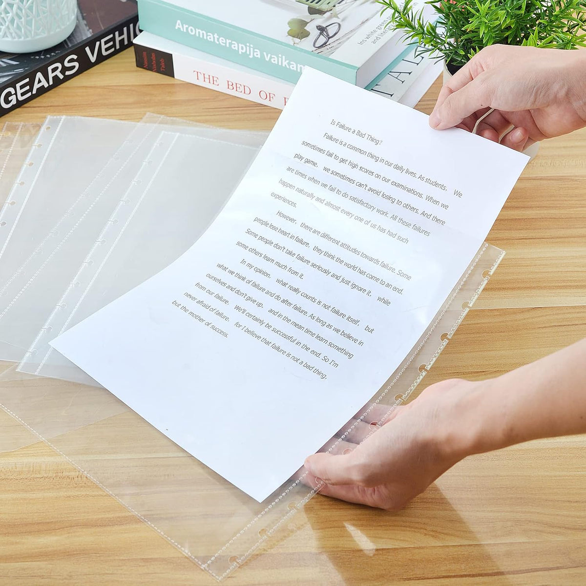 50 Piece Clear Sheet Protectors Page Protectors 8.5 x 11 Clear Binder Sheet Protectors