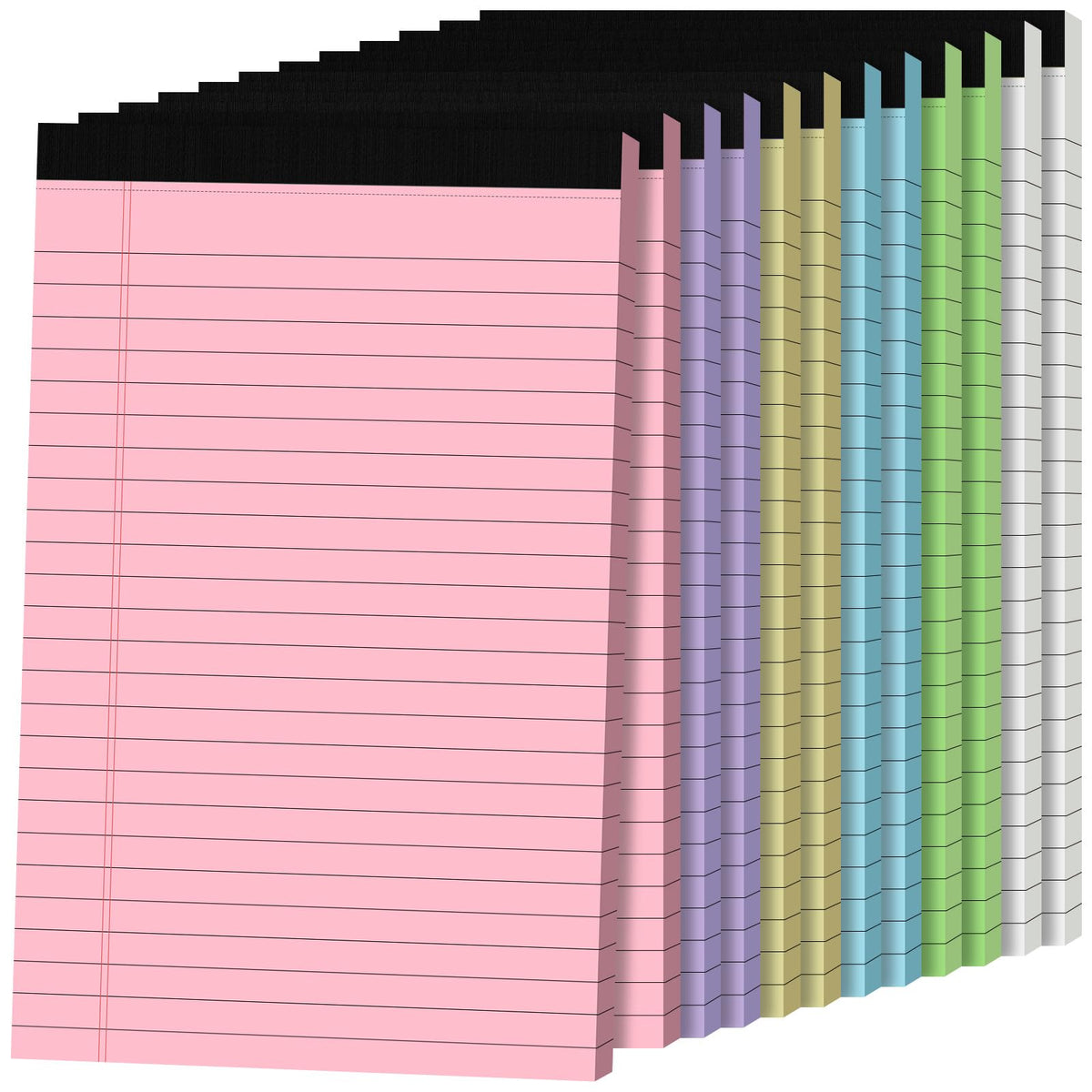 12 Pack Notepads 5x8, White, Small Legal Pads, Perforated Notebook