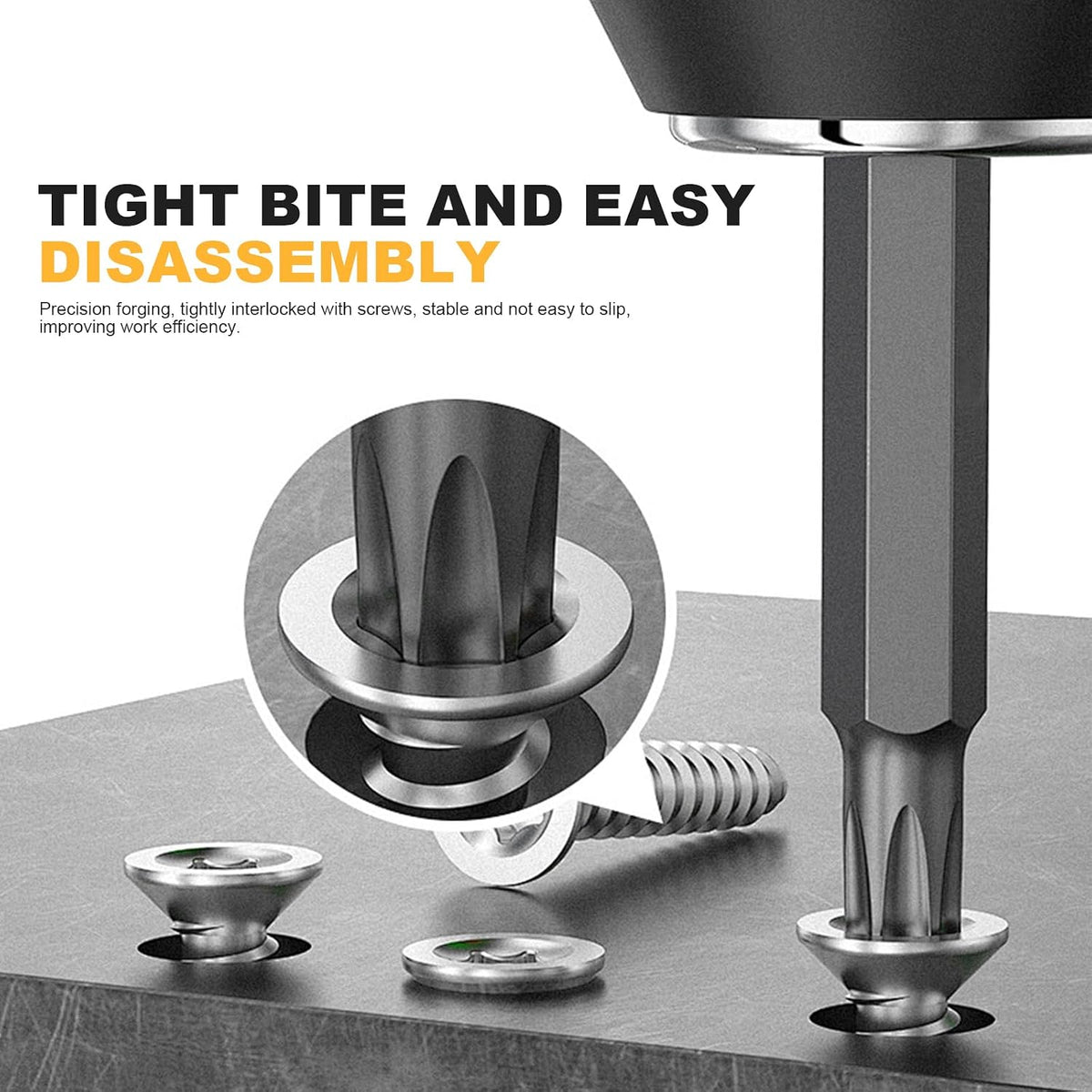 Luckyway 50-Piece Screwdriver Bit Set with Quick Change Chuck in Tough Case