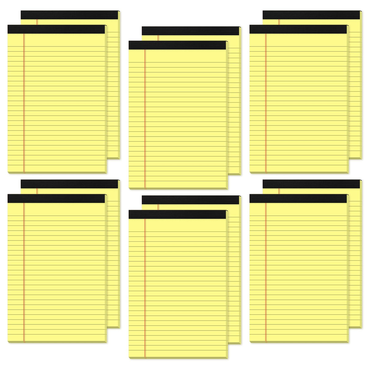 6 Pack 8.5 x 11 Legal Pads Paper Pads 8.5 x 11 White Note Pads for Work