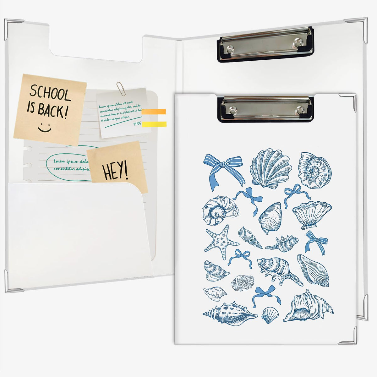 Lacama Nurse Clipboard with Storage for Office Classroom Desk, Blue Nurse Gift