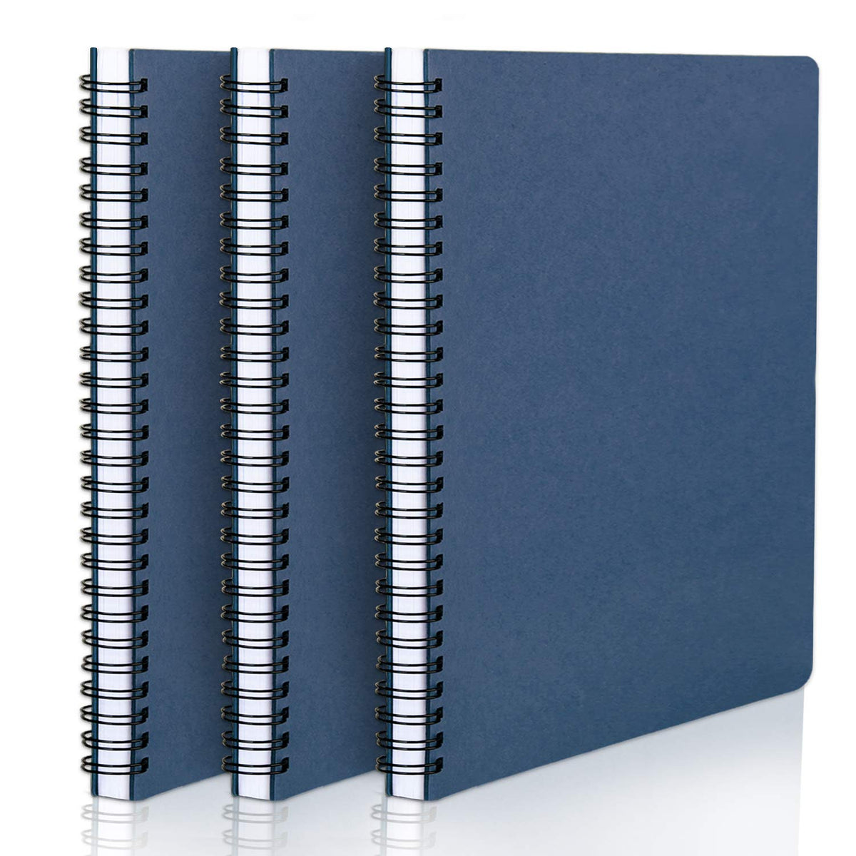 EUSOAR Spiral Lined Notebook, A5 3packs 5.5"X8.3" 120 Pages Hardcover Lined Travel