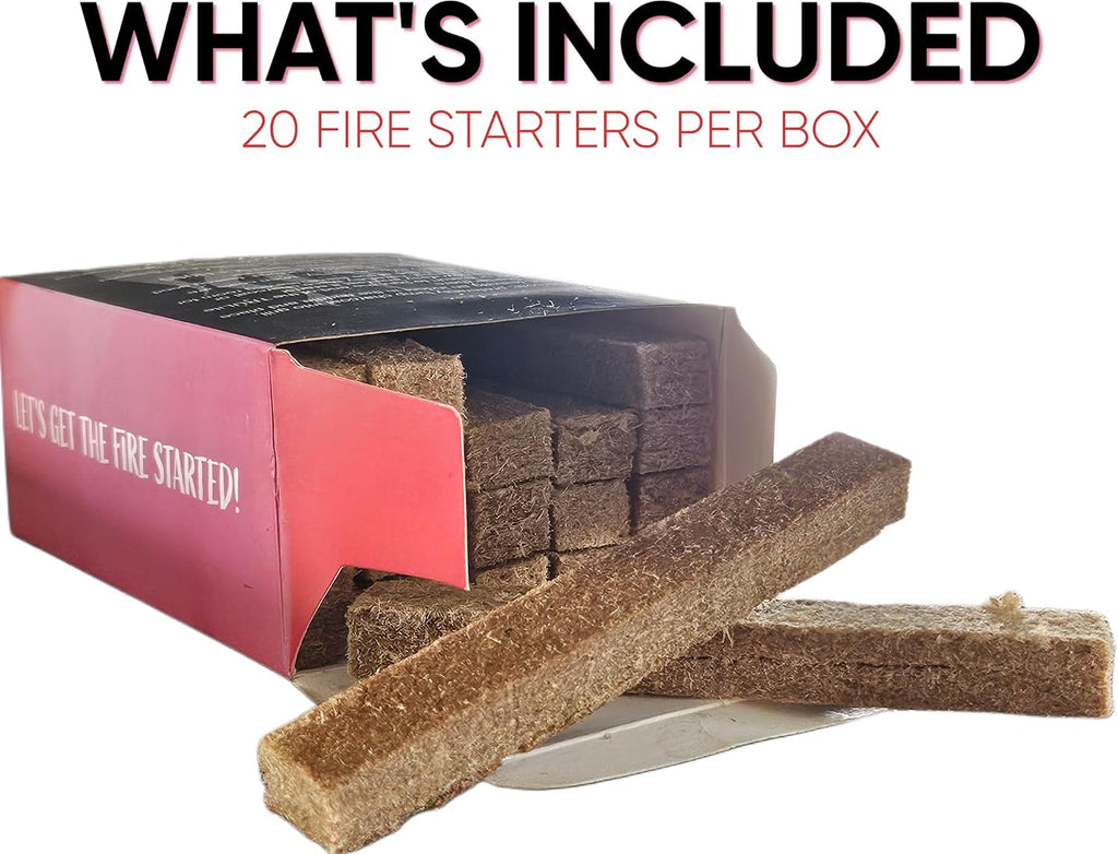 TRULite Premium Fire Starters, 20 Piece Box, USA Made, Ideal for Quickly