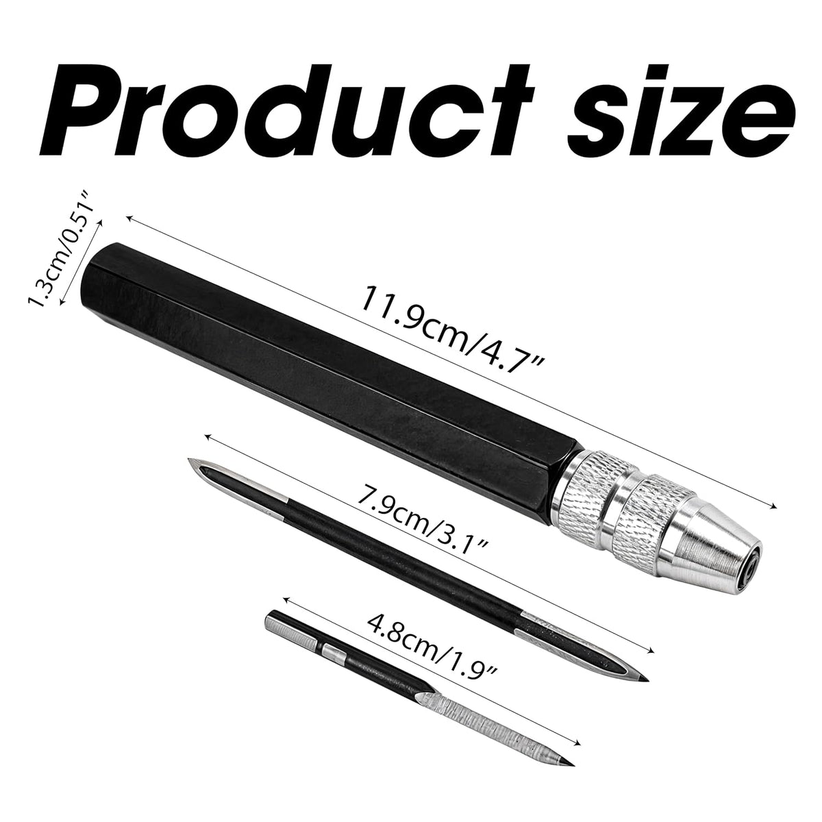3PCS/Set Scraper Deburring Tool Adjustable Trimming Blade Triangular Trimmer Pencil Steel