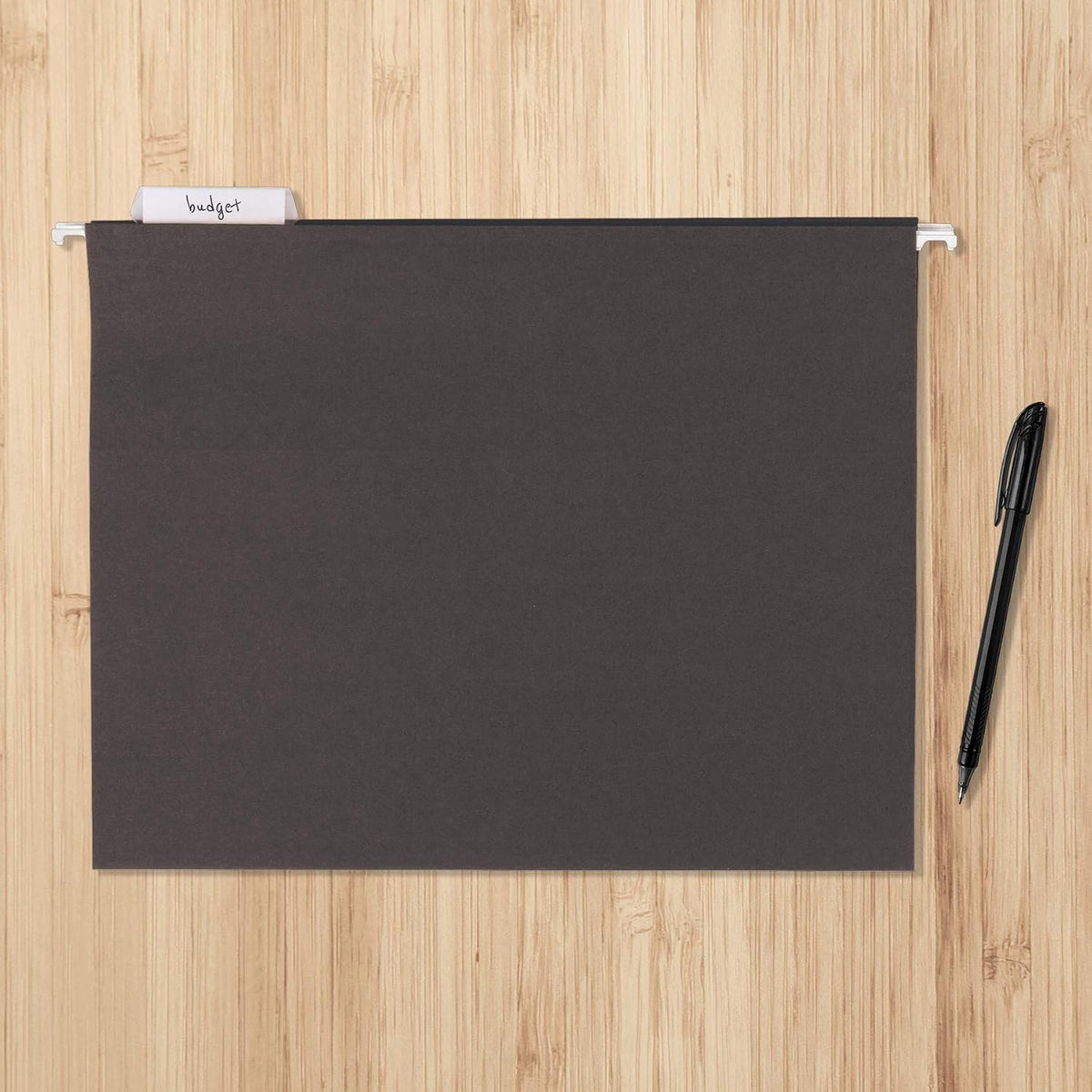 Amazon Basics Hanging File Folders with Adjustable Tabs for Document Organization