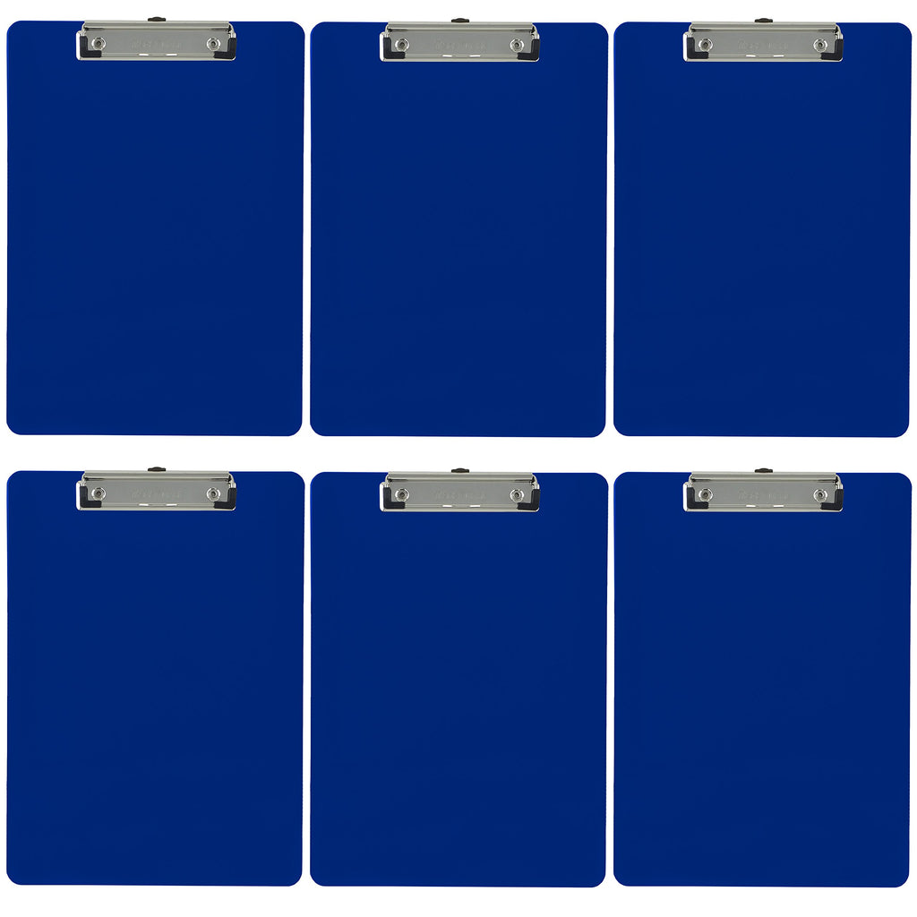Trade Quest Black Plastic Clipboards Letter Size Low Profile (6-Pack)