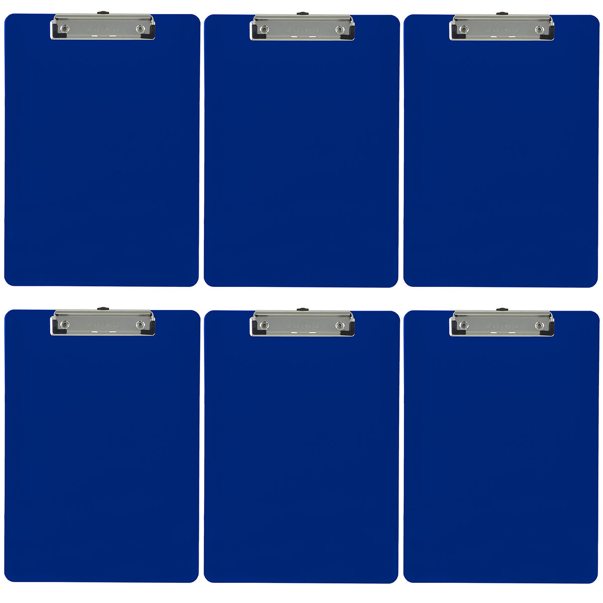 Trade Quest Black Plastic Clipboards Letter Size Low Profile (6-Pack)