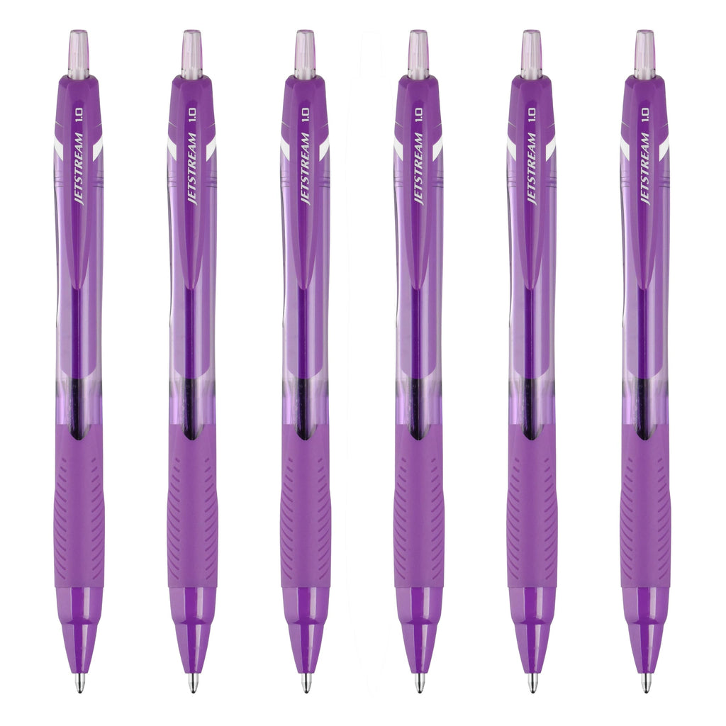 Uni-Ball Jetstream Elements Ballpoint Pen, Medium Point (1.0mm), Black Ink, 6 Pens