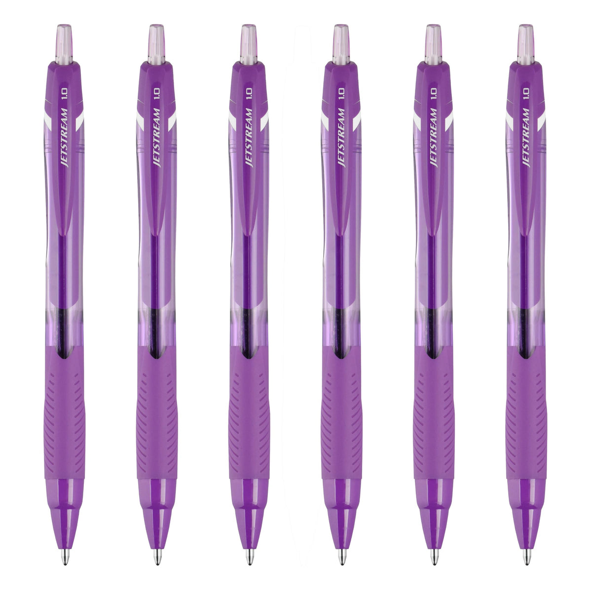 Uni-Ball Jetstream Elements Ballpoint Pen, Medium Point (1.0mm), Black Ink, 6 Pens