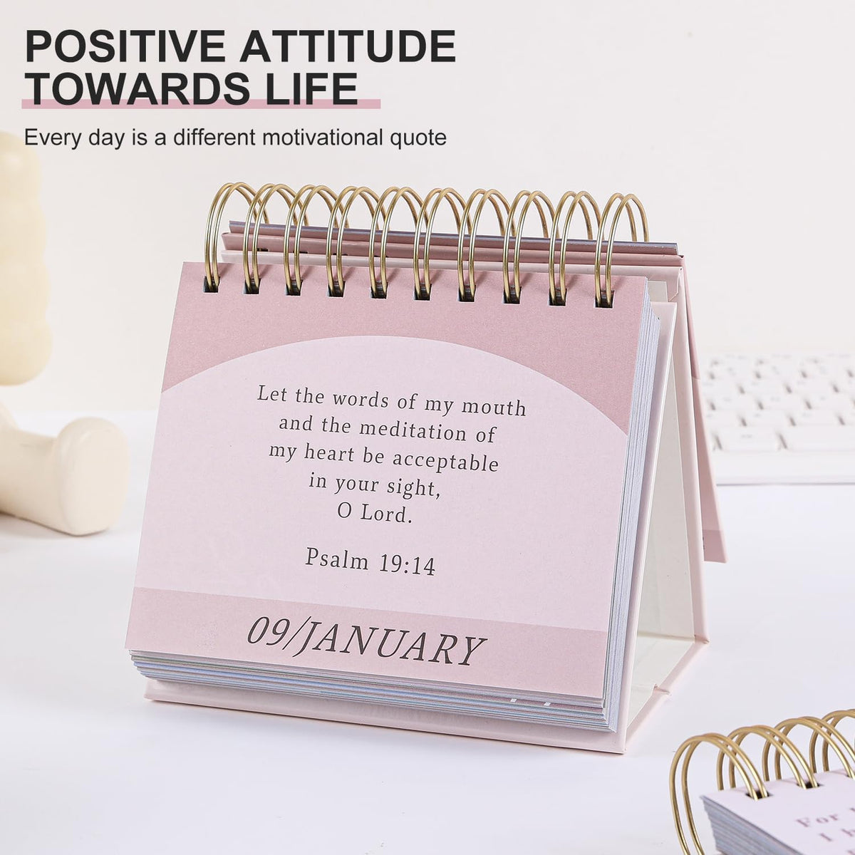 365-Day Inspirational Desk Calendar for Women - Large Coil Bound Motivational Desktop