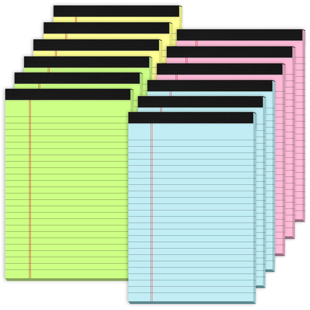 8 Pack Legal Pads 8.5 x 11, Notepads Colored Note Pads 8.5x11 Writing Pads