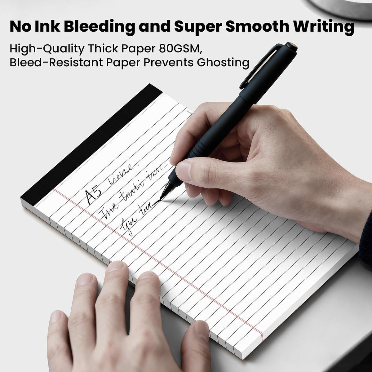 12 Pack Notepads 5x8, White, Small Legal Pads, Perforated Notebook