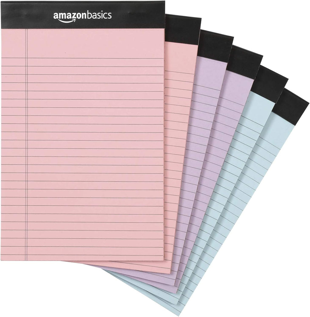 Amazon Basics Wide Ruled Lined Writing Note Pads for Office Supplies, 8.5" x 11.75"