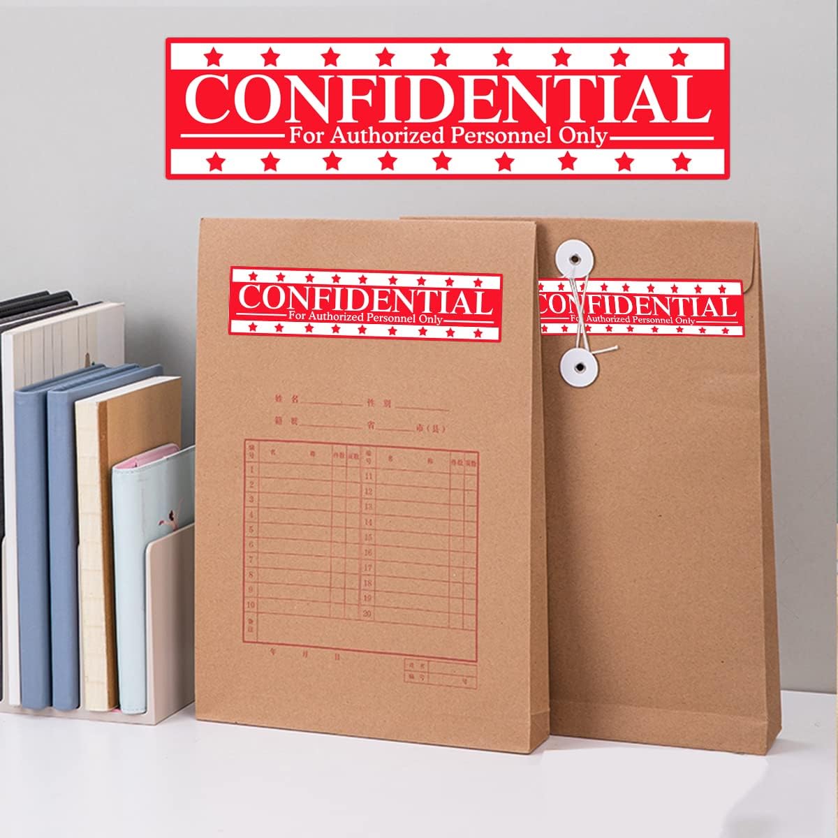 4x1 Inch Red Confidential Stickers, 500 Pcs Confidential Labels for File