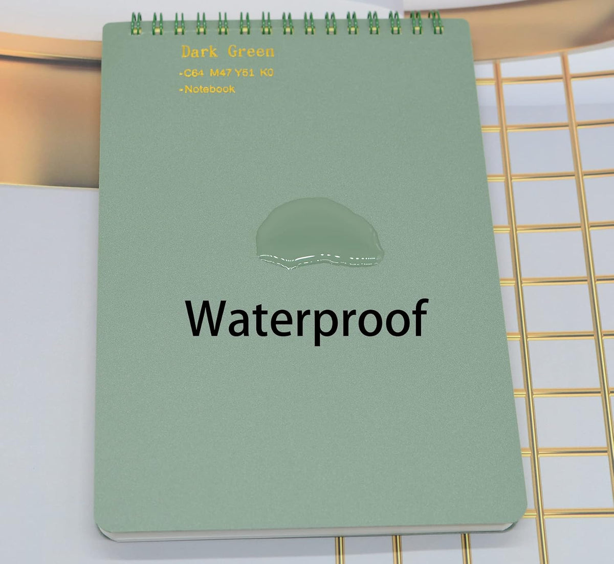 Yansanido Top Bound Spiral Notebook, 4 Pcs 4 Color A5 Size Thick Plastic Hardcover 7mm