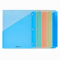 Amazon Basics Binder Organizer, Plastic Document Folders, File Jacket, 3-Hole Punch