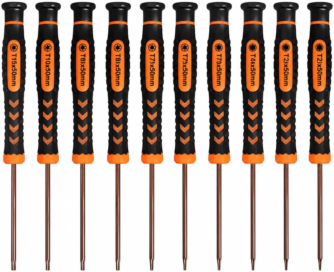 10-Piece Magnetic Torx Screwdriver Set (T2-T15)