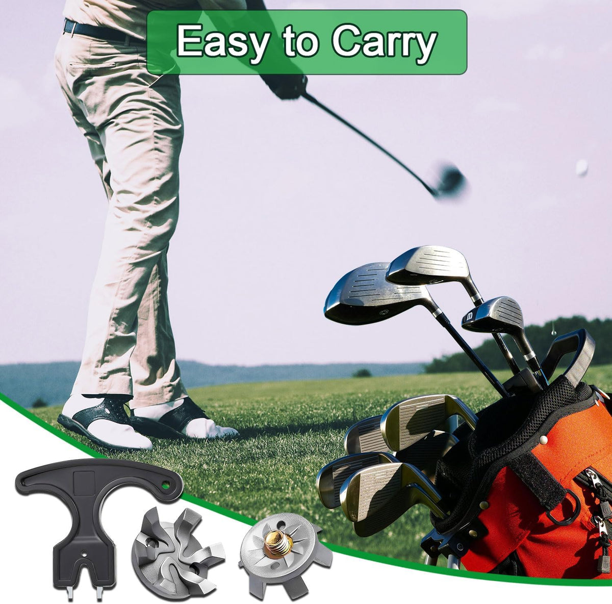 31 Pcs Golf Shoe Spikes Replacements Set Includes 30 Shoe Cleats Replacement & 1 Black
