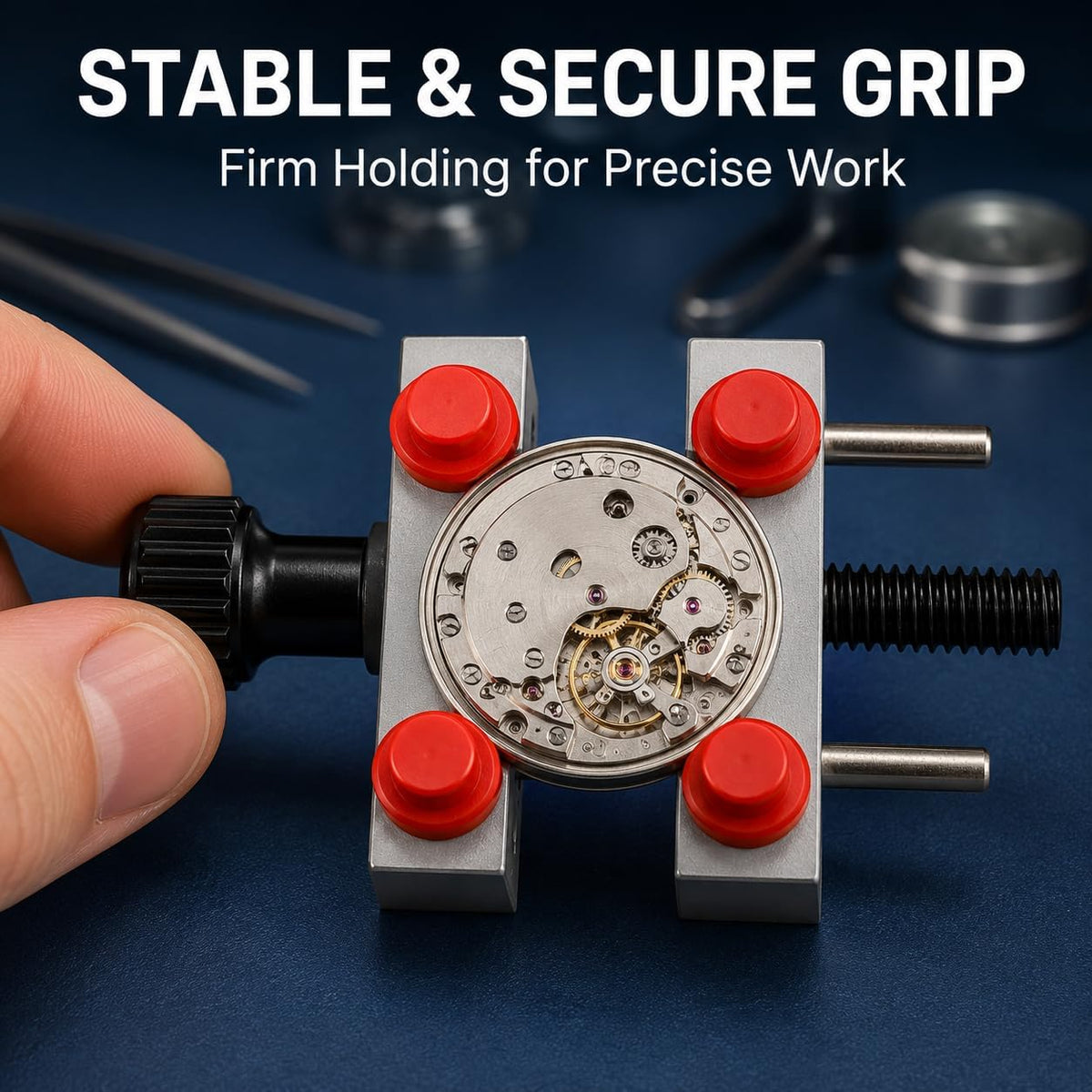 Adjustable Watch Case and Movement Holder, Up to 60mm Watchmaker Tool