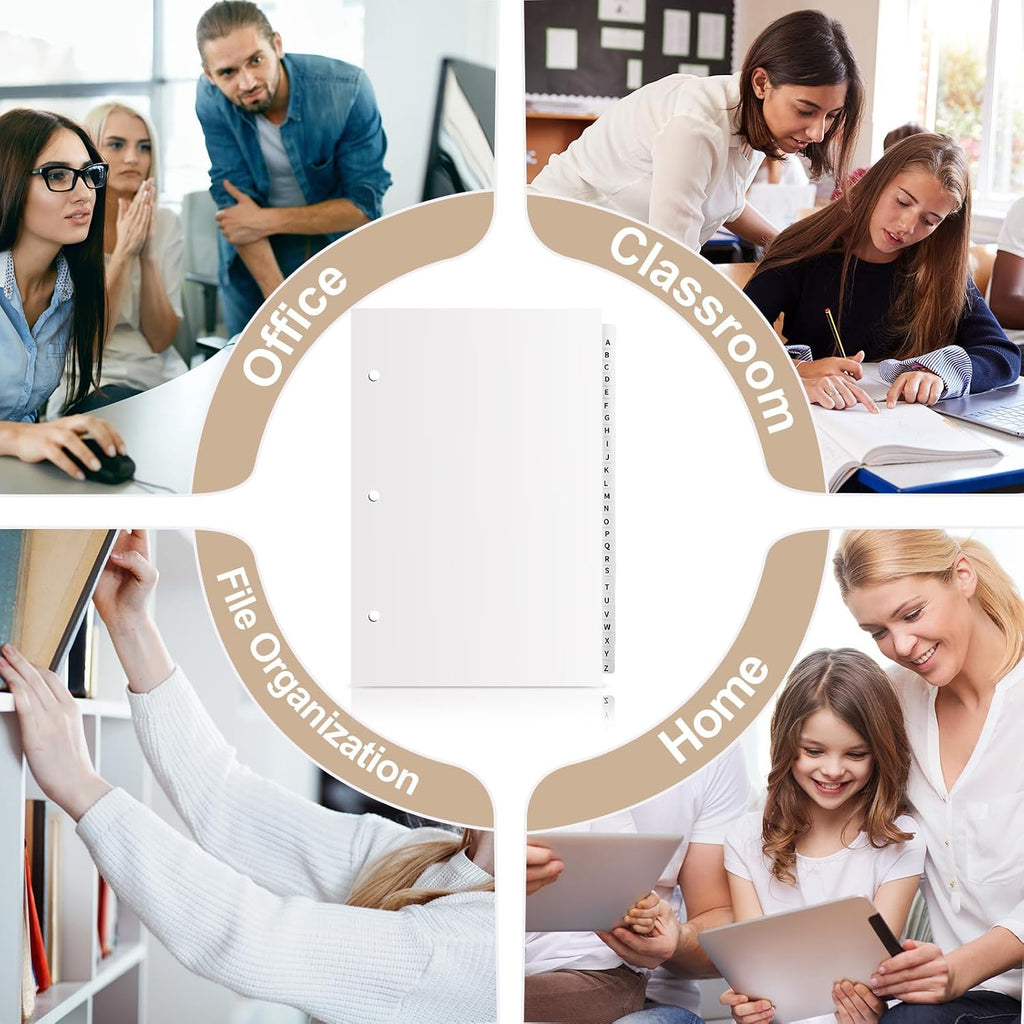 Sayglossy A - Z Tab Alphabet Dividers 3 Ring Binder Organizer