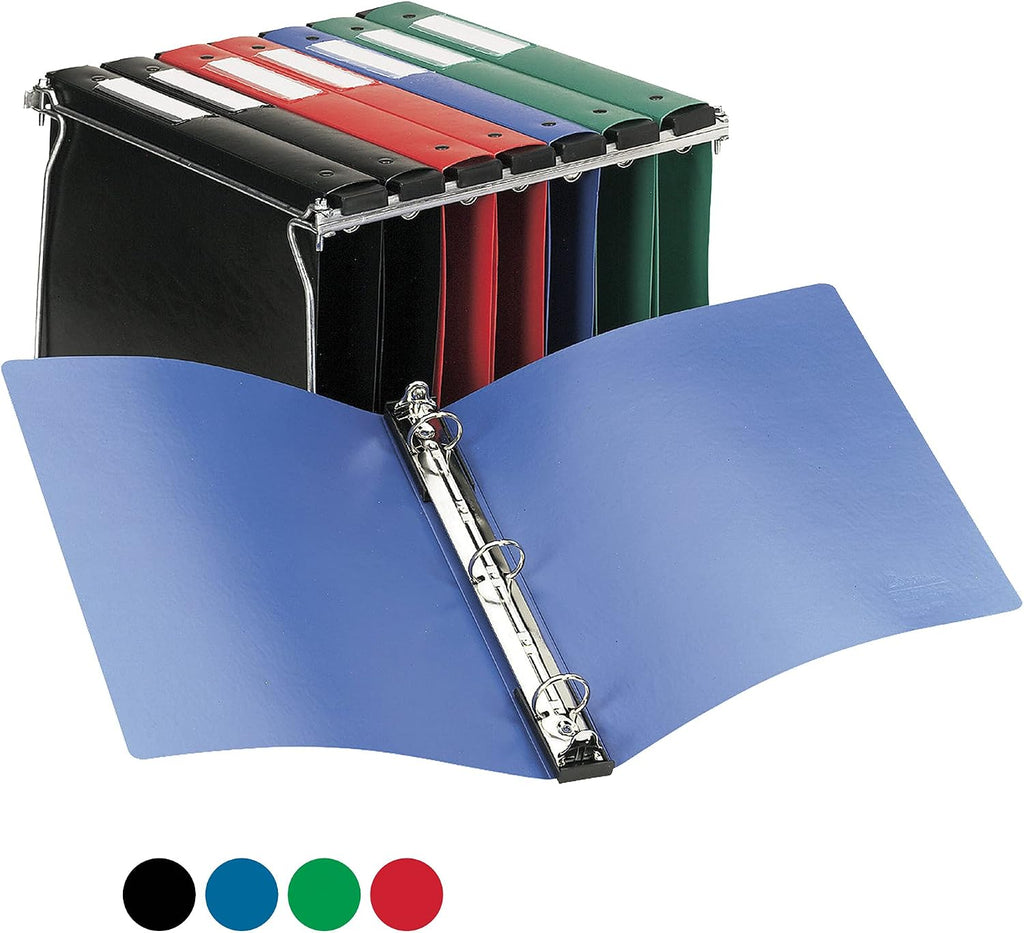 Avery® Hanging Storage 3 Ring Binder, 1" Round Rings, 1 Black Binder