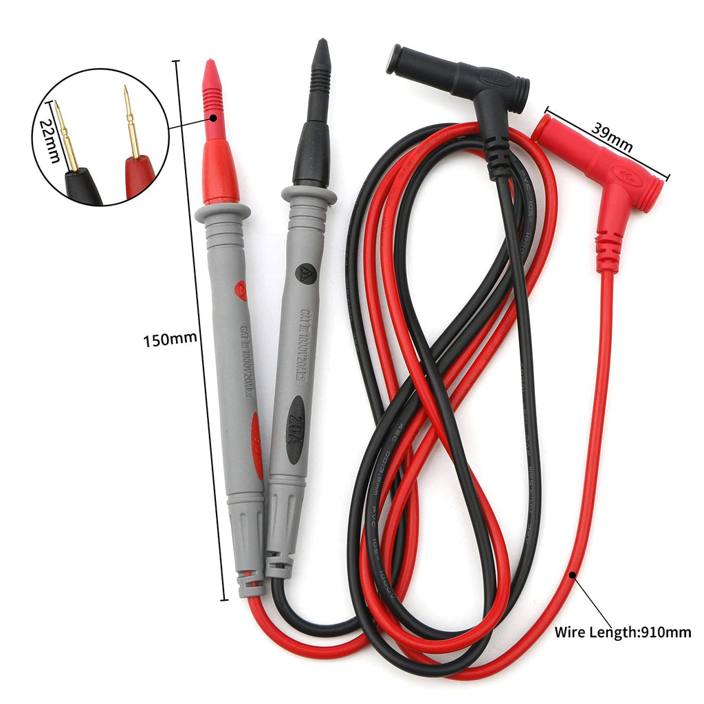 Ellbest 5 Pairs Universal Multimeter Test Leads 1000V 20A Digital Multimeter Probe Test