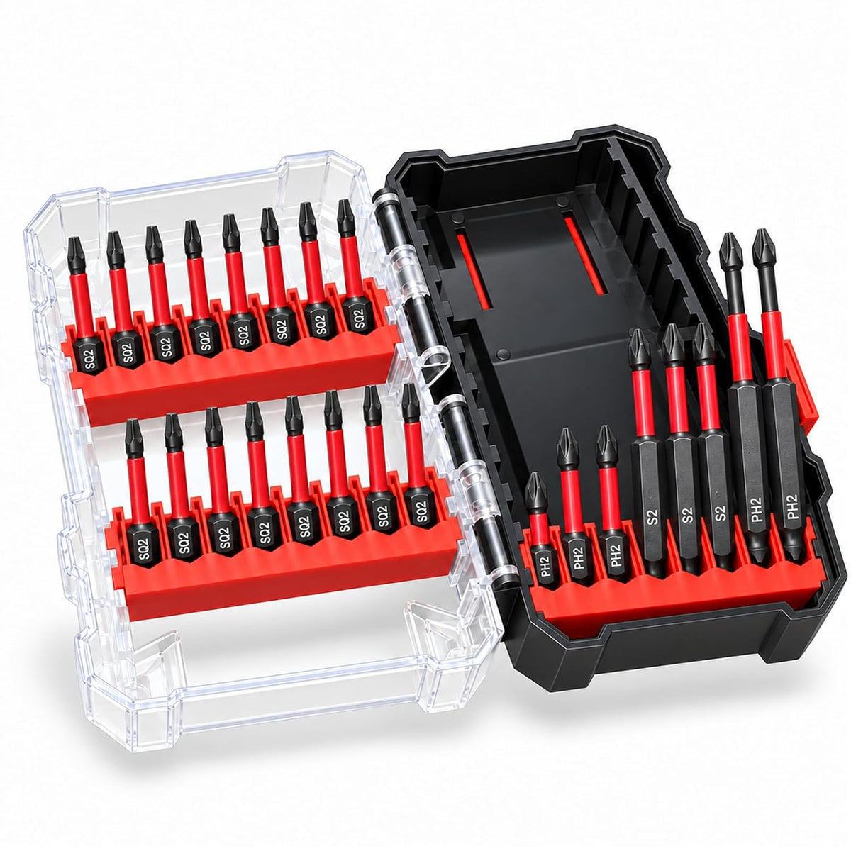 21pcs Drill Bits,2/3/4-Inch Magnetic Screwdriver Bit Set,Hex Drill Bit Set
