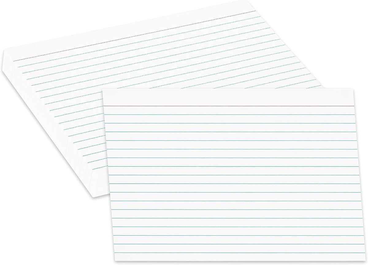 Home Advantage Double Sided Ruled White Index Cards, File Lined Note Cards (5-x-7)