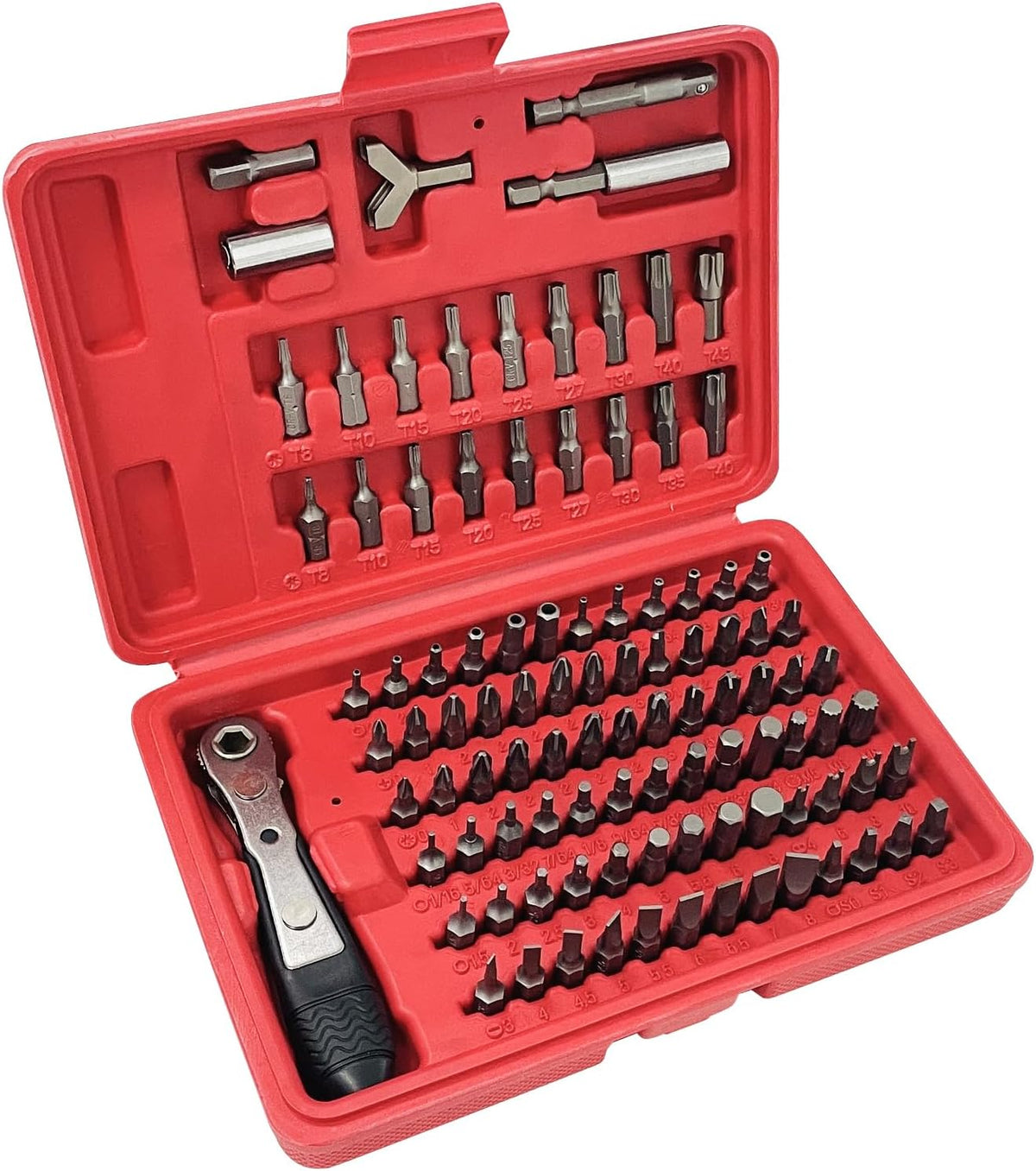 101Pcs Ultimate Security Bit Set, Premium Screwdriver Bit Set with Ratchet Wrench