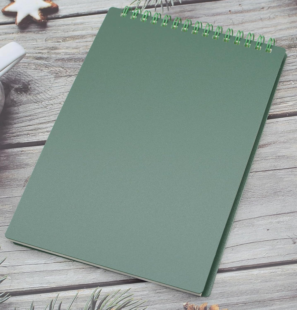 Yansanido Top Bound Spiral Notebook, 4 Pcs 4 Color A5 Size Thick Plastic Hardcover 7mm