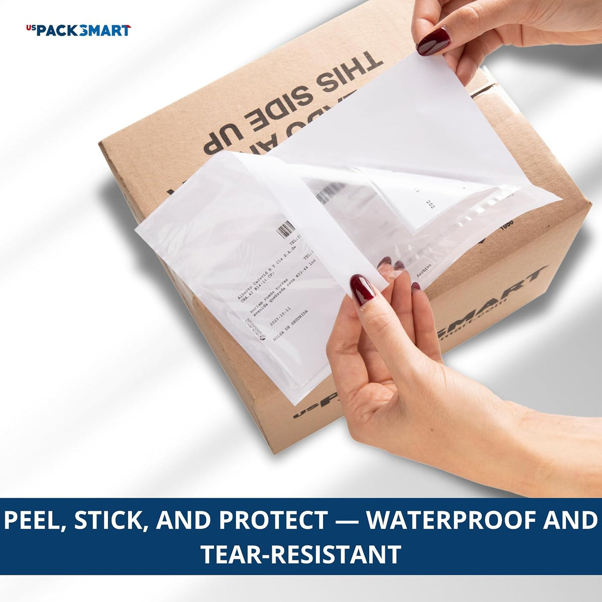 200 Units, 7.5"x5.5" Clear Packing List Shipping Label Envelopes - Heavy Duty Adhesive