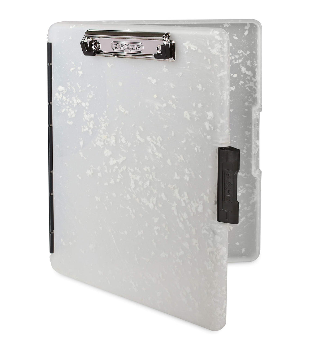 Dexas Slimcase 2 Plastic Clipboard with Storage and Side Opening, Neon Green