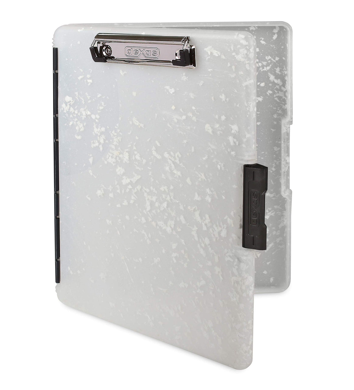 Dexas Slimcase 2 Plastic Clipboard with Storage and Side Opening, Neon Green