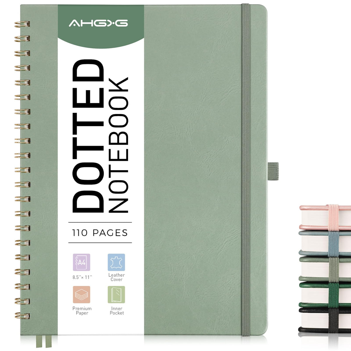 AHGXG Graph Paper Notebook, 140 Pages, B5 (7.6" x 10")