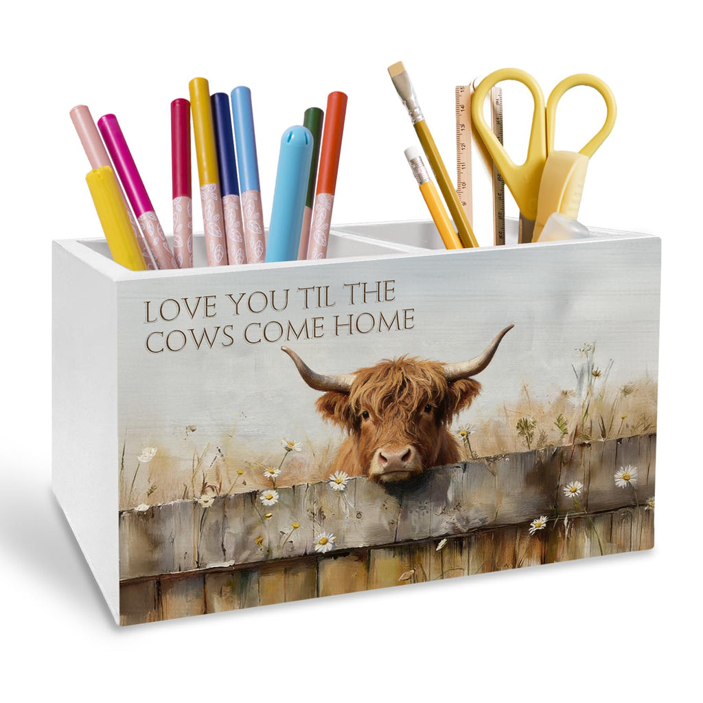 Rustic Giraffe Pen Holder for Desk, Giraffe Lover Gifts Pencil Organizer