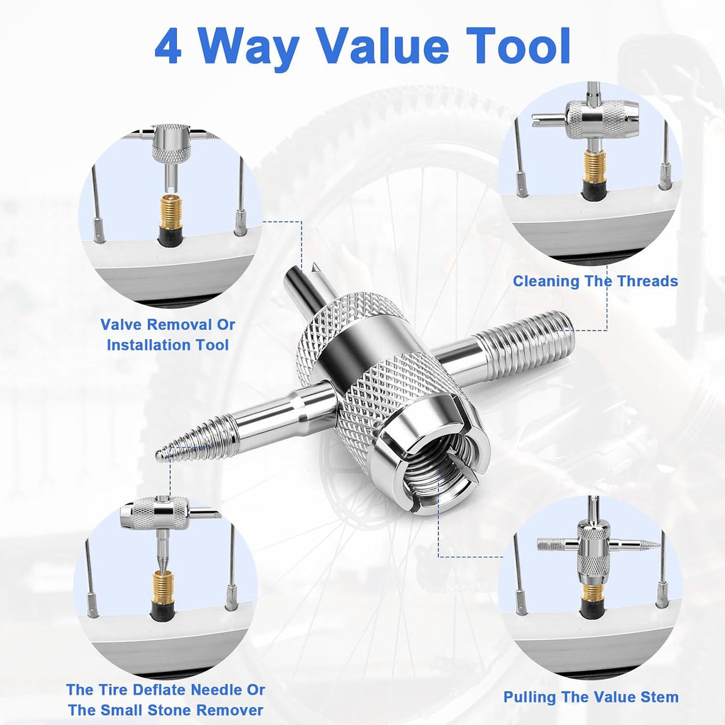 Linkstyle Valve Core Removal Tool Kit: 20PCS Presta Schrader Valve Cores